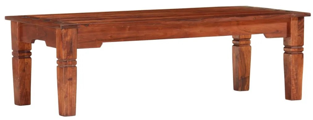 vidaXL tömör akácfa dohányzóasztal 110 x 50 x 35 cm