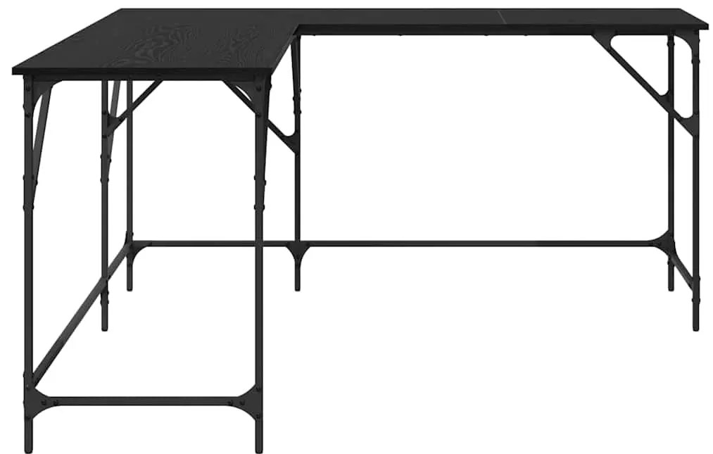 vidaXL Asztal Fekete tölgy 149 x 149 x 75 cm Faanyag