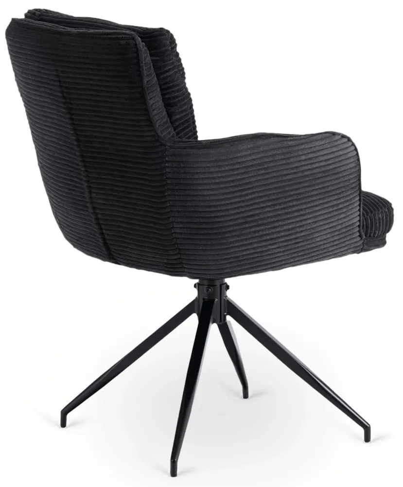 Forgó Étkező/Tárgyaló Fotel Fekete Színben.