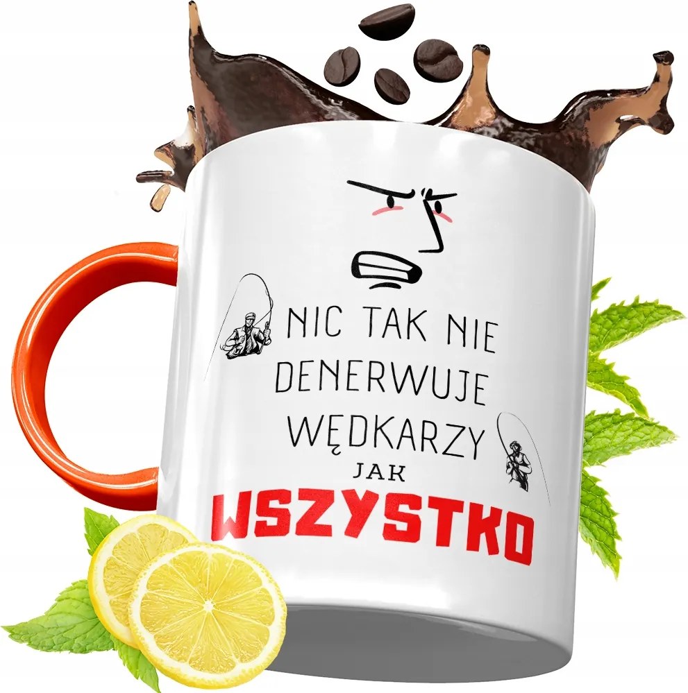 Narancssárga Bögre Horgászoknak Ajándék fényképes nyomtatással