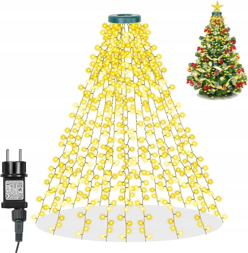 Karácsonyfa lámpák Joycome 2M 400 Led Meleg fehér