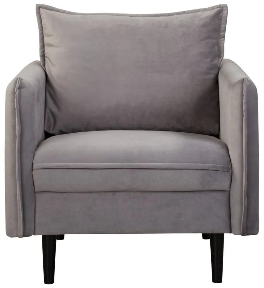 Szürke bársony fotel Juli – Ropez
