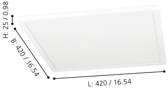 Eglo 900089 - LED RGBW Dimmelhető mennyezeti lámpa ROVITO-Z LED/16,5W/230V fehér