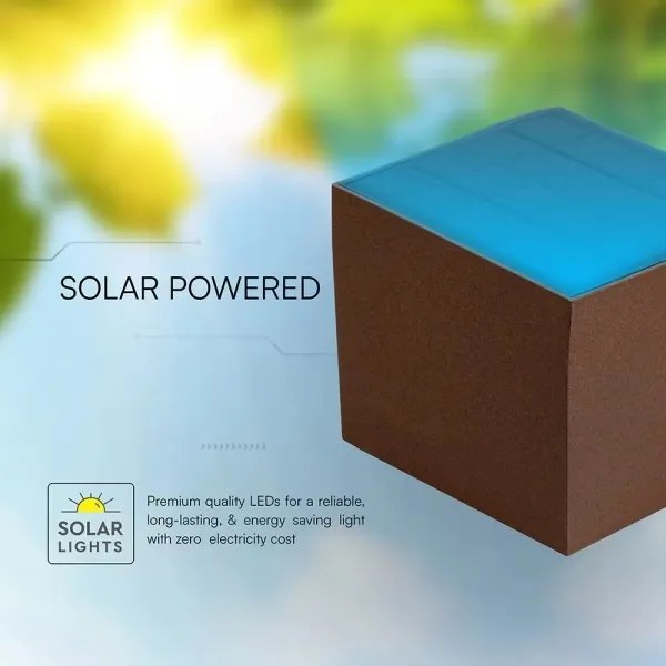 LED Sol fali lámpa érzékelővel LED/9W/3,7V 3000/4000/5000K IP65 2600 mAh barna