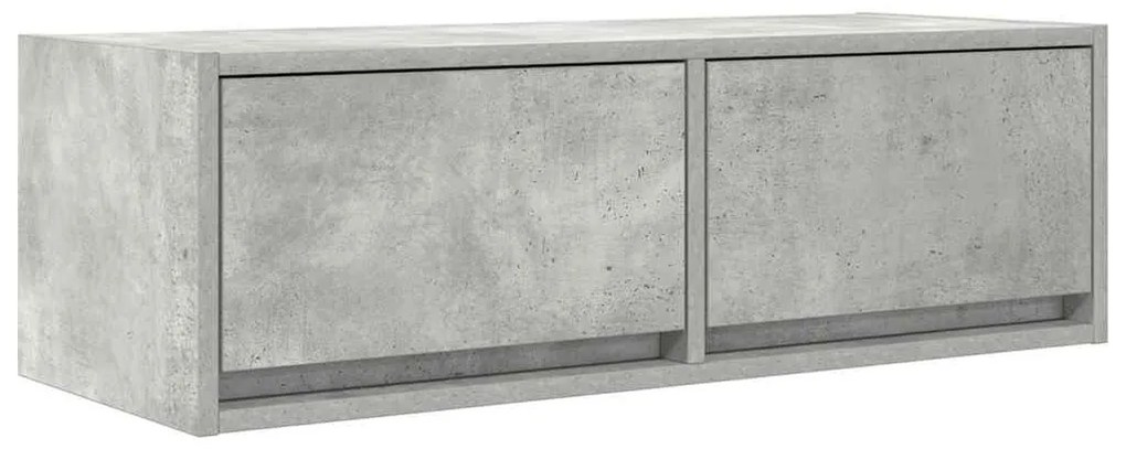 2 db betonszürke szerelt fa TV-szekrény 80x31x25,5 cm