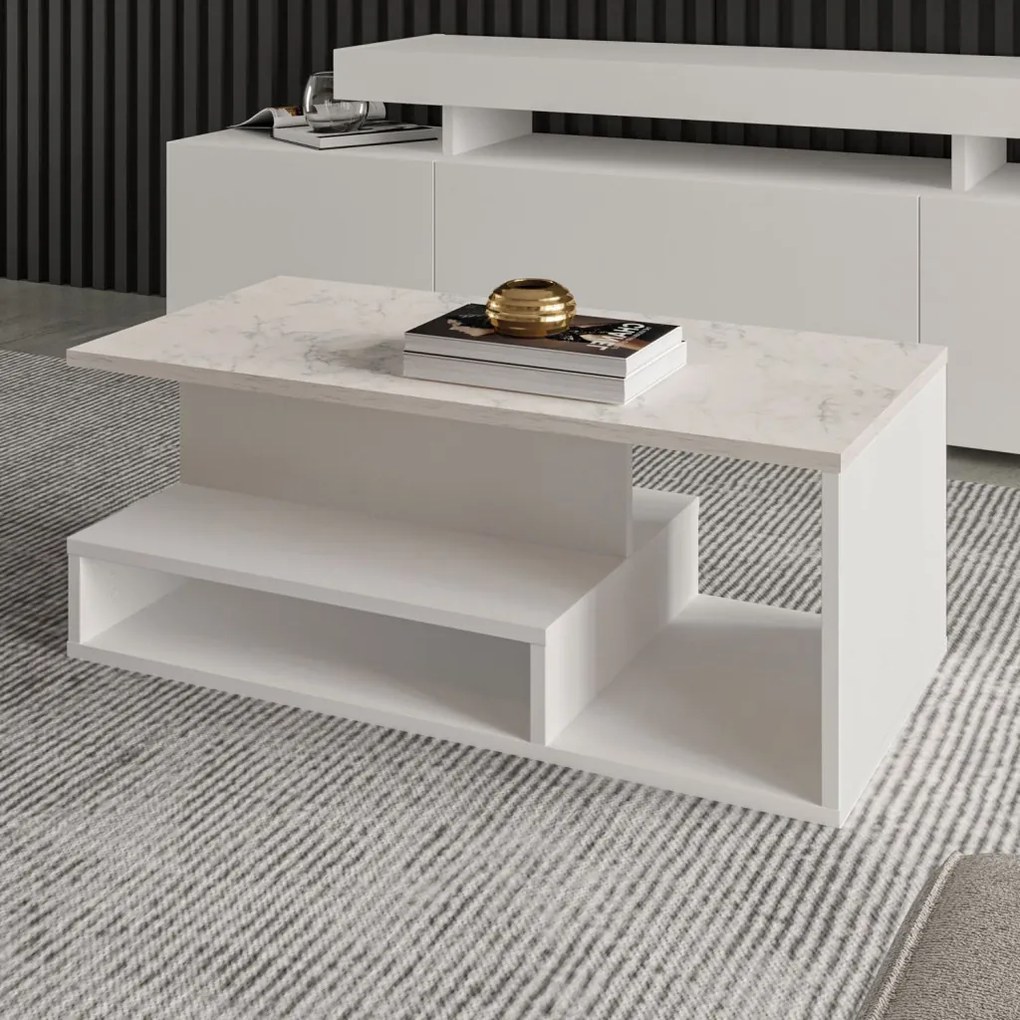Vera Mini - White, Marble