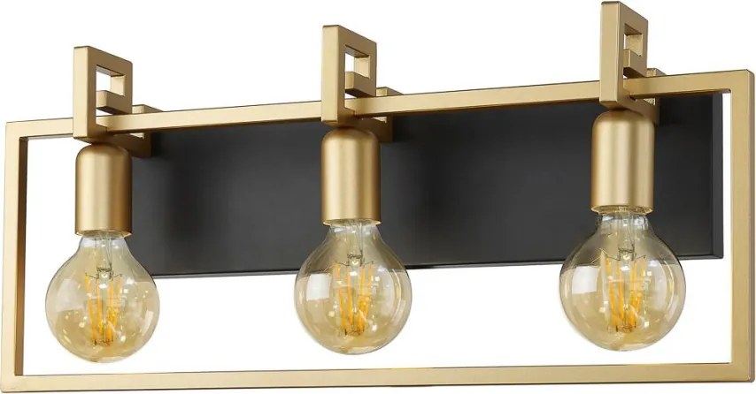 Italux PRIMERO WL-44003-3-BK-GD Fali lámpa 3x60W/E27 IP20