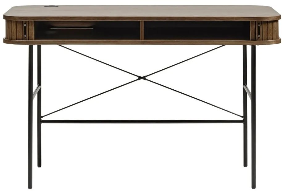 Íróasztal tölgyfa dekorral 60x120 cm Nola – Unique Furniture