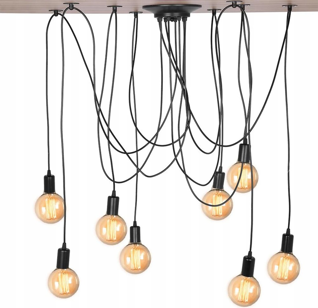 Mennyezeti Lámpa Led Lógó Csillár Plafon Loft Led Pók 8X E27 Loft