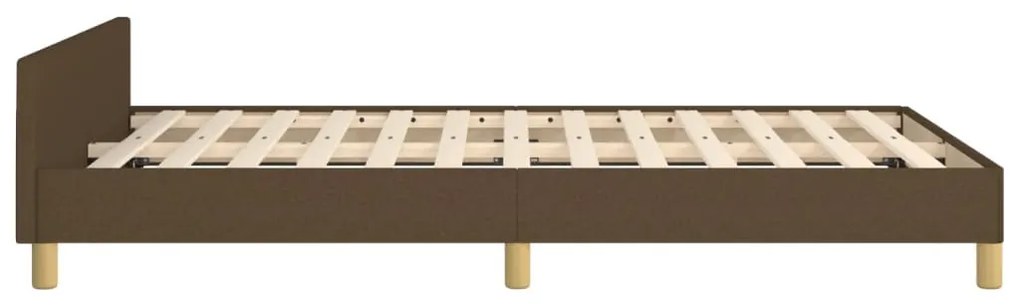 sötétbarna szövet ágykeret matrac nélkül 120x200 cm