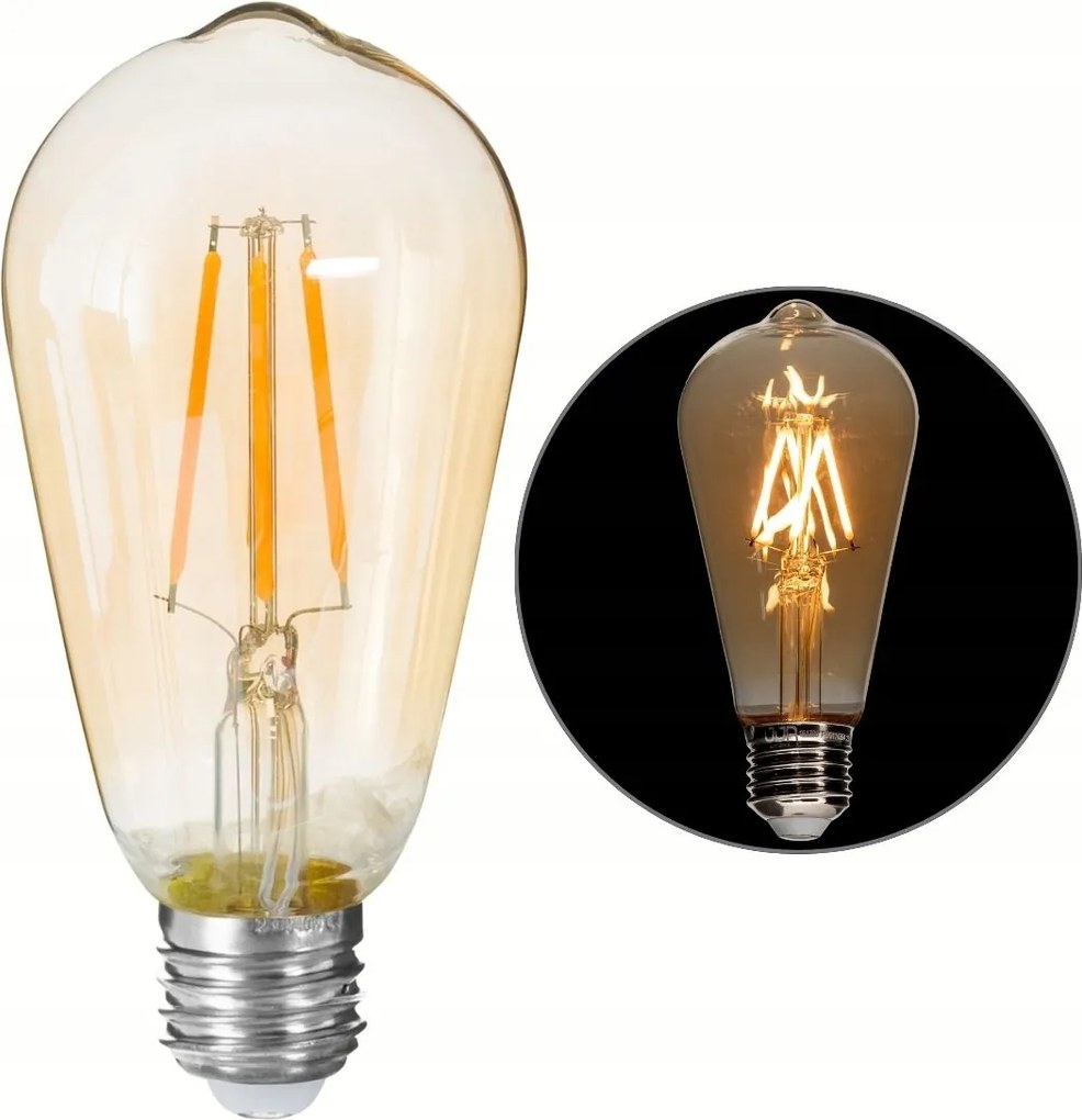 Led izzó E27 dekoratív Könnycsepp Vintage 4,2W