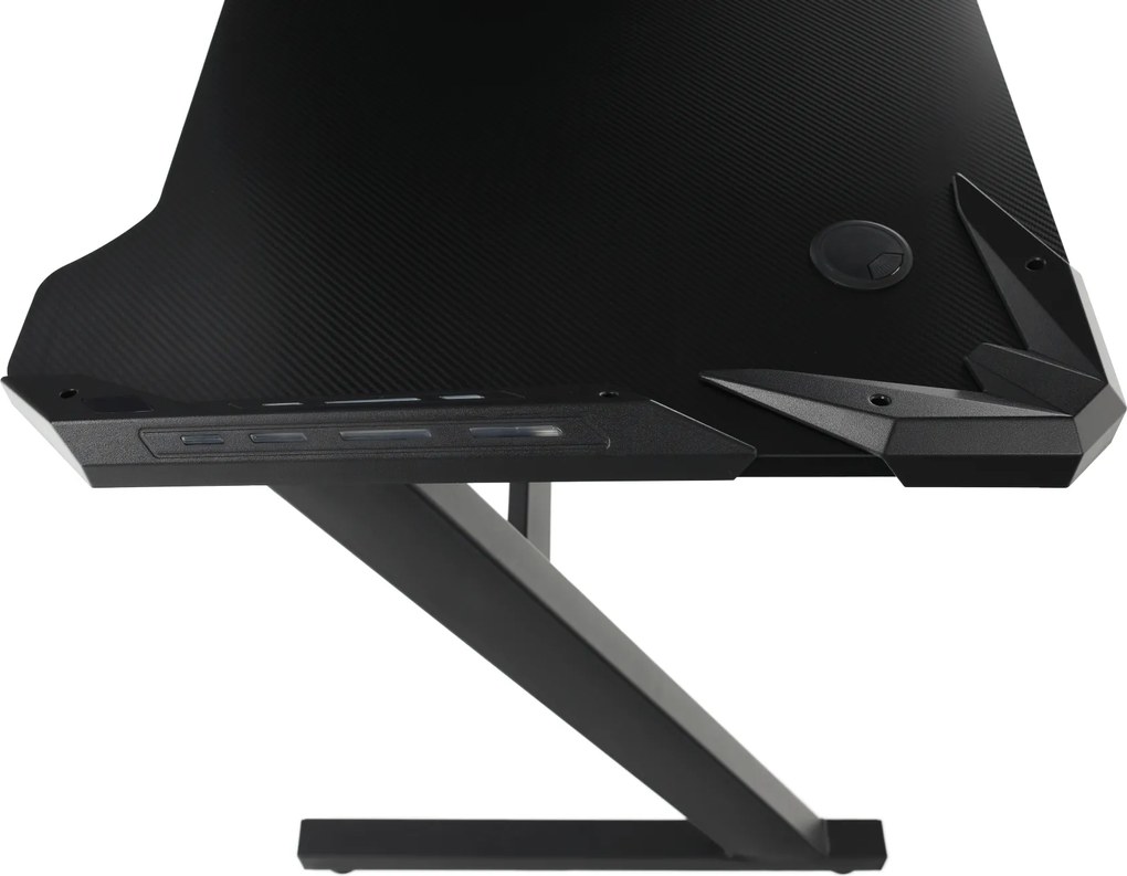 PC asztal/gamer asztal, fekete, JADIS