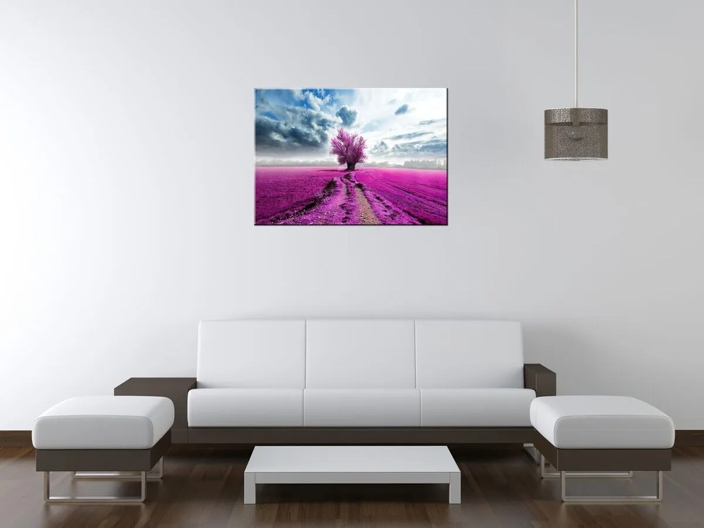 Gario Vászonkép Fa a lila mezon Méret: 40 x 100 cm
