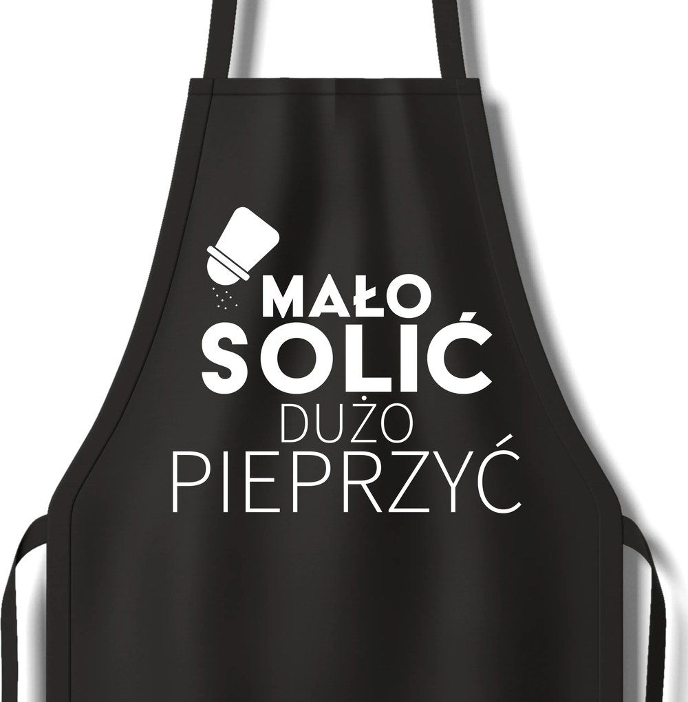 Kötény Fekete Pamut Kevés Só Sok Basszus Ajándék Sláger Valentin nap