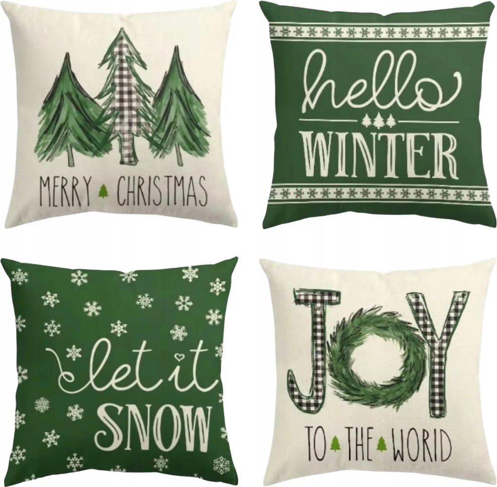 Párnahuzat 45x45 Karácsonyi Dekorációs Jancsi Karácsonyi Dekoráció 4x