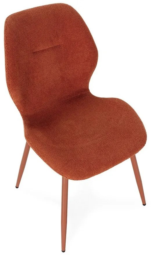 Terrakotta színű kárpitozott étkezőszék szett 4 db-os Ansu – Marckeric