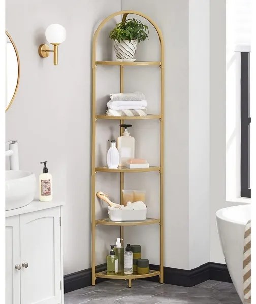 GLASY arany színű könyvespolc