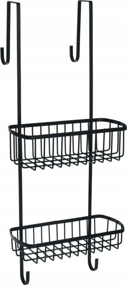 Niagara dupla fürdőszobai kosár fekete színben modern design