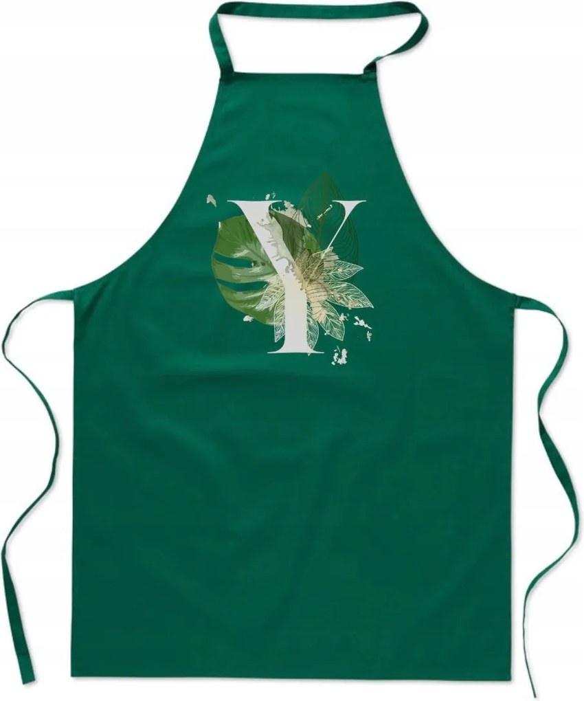 Konyhai Kötény zöld V Betűvel Vegan Victoria Vanessa FA_405_z