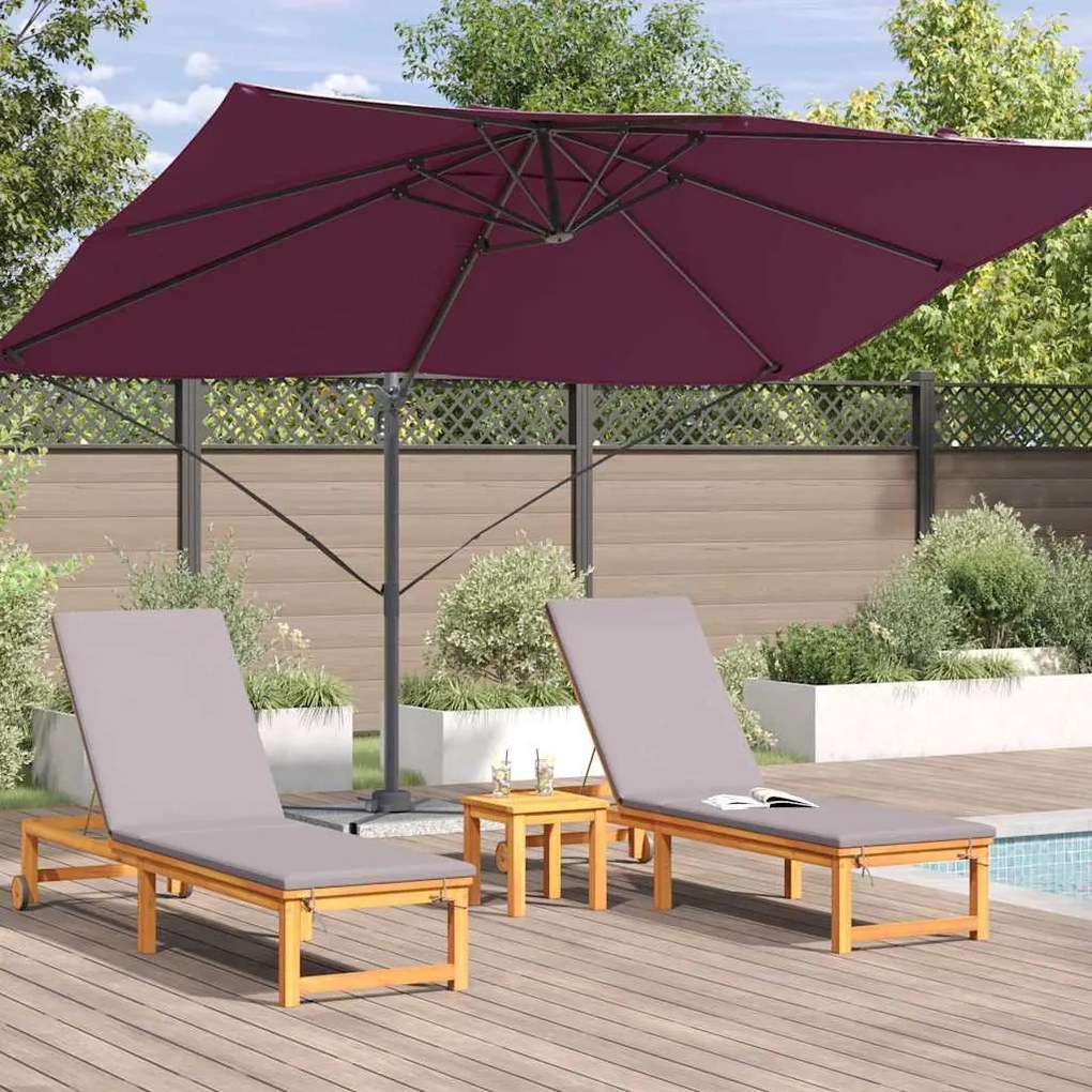 Cantilever Roma Napernyő Piros és Fekete 352 x 251 x 260 cm