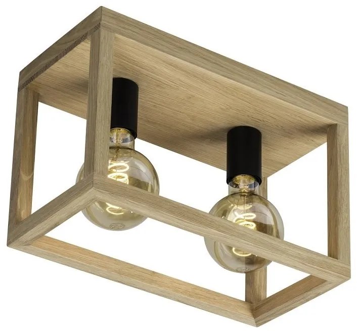 Spot-Light 9154274 - Mennyezeti lámpa KAGO 2xE27/60W/230V matt tölgy