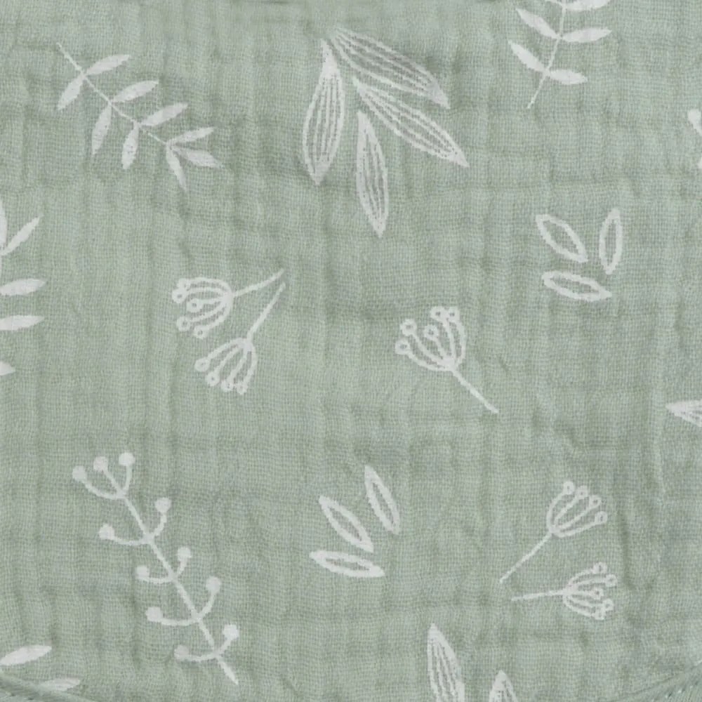 Zöld muszlin gyerek takaró 75x75 cm – Bébé Douceur