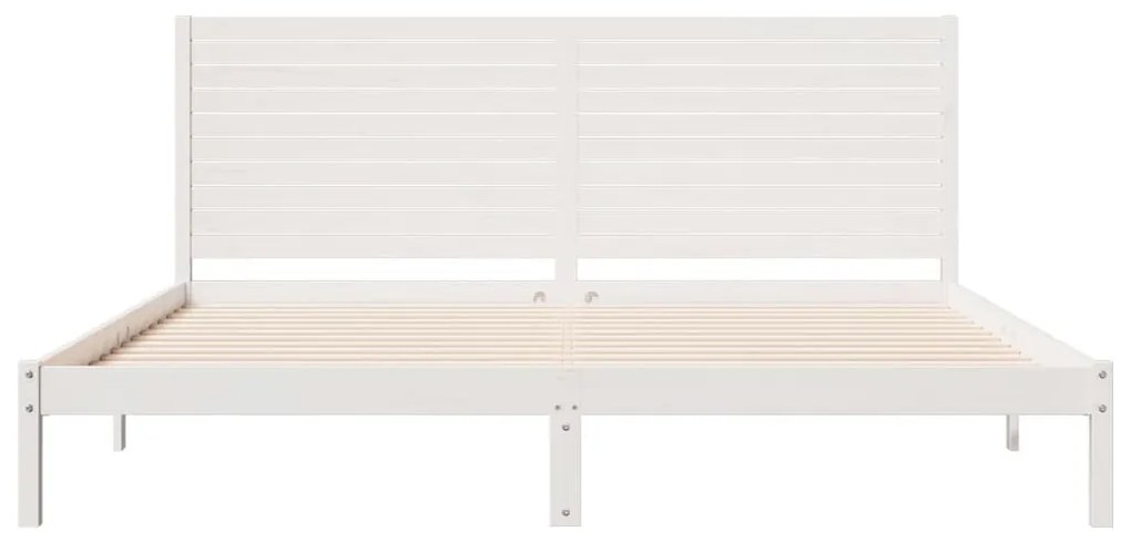 fehér tömör fa extra hosszú ágykeret matrac nélkül 200 x 220 cm