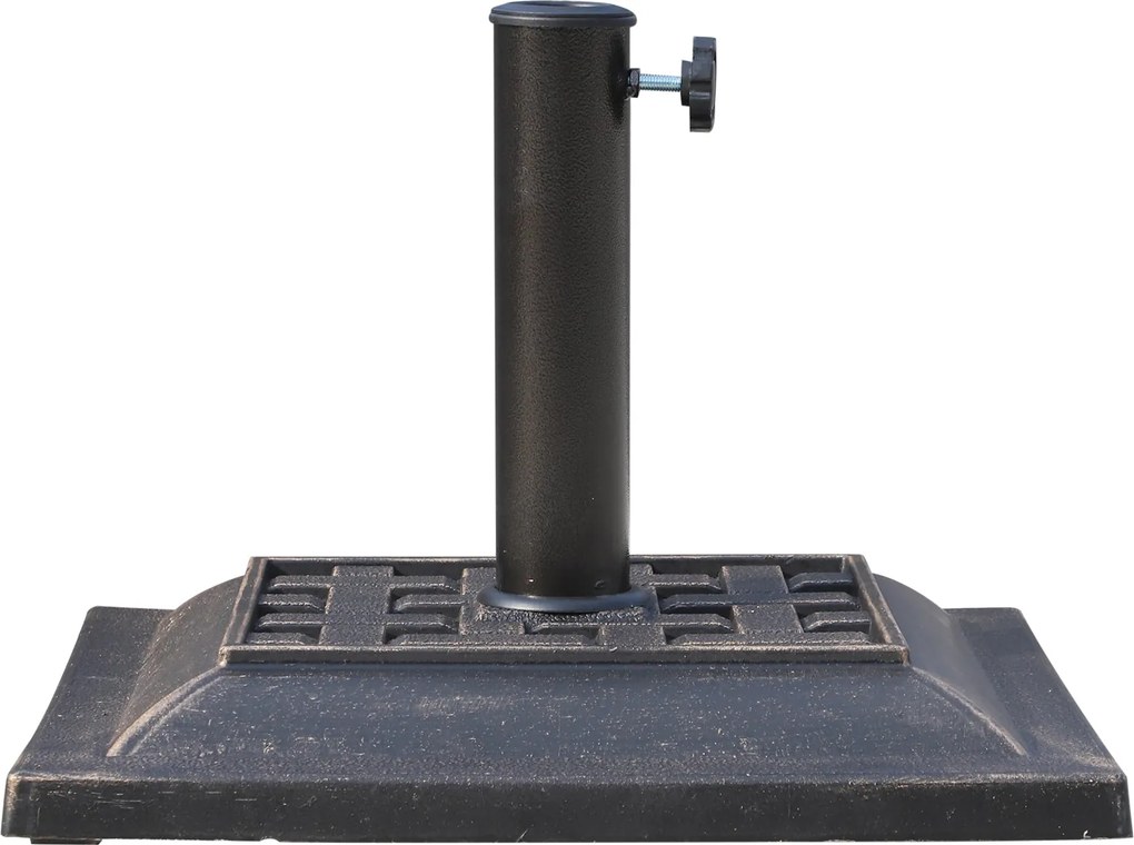 Outsunny Napernyő Állvány Poliészter Gyanta 9kg Napernyő Alap 38mm/48mm Átmérőjű Napernyőoszlophoz Kerthez, Erkélyhez, Bronz | Aosom