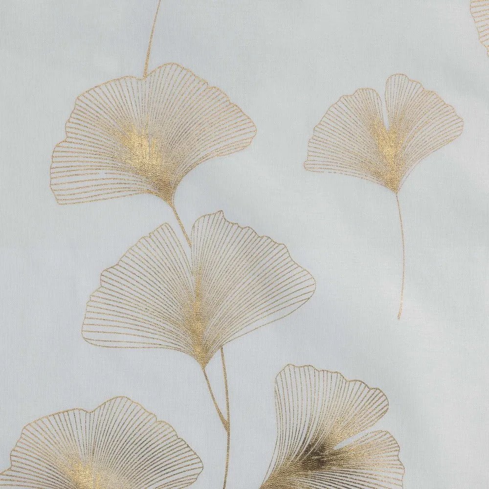 Fehér-aranyszínű átlátszó függöny 140x240 cm Ginkgold – douceur d'intérieur
