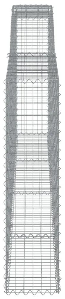 7 db íves horganyzott vas gabion kosár 400x30x120/140 cm