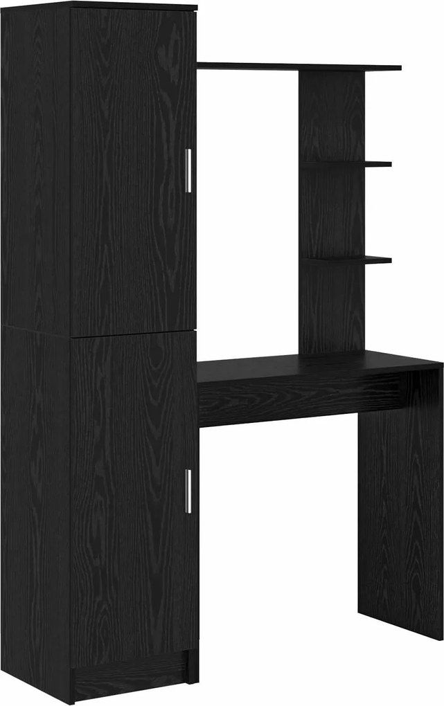 vidaXL Asztal 2 pcs Fekete tölgy