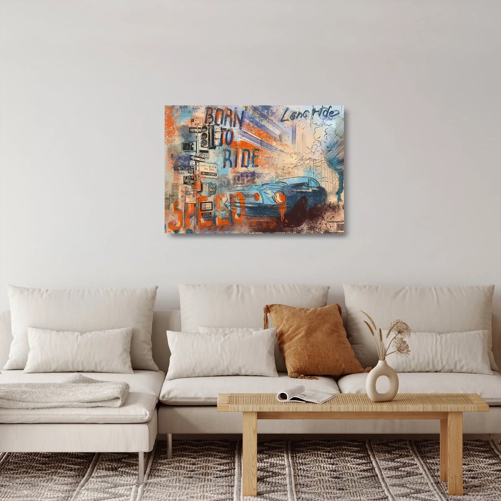 Kép - lovaglásra született (üvegen) (70x50 cm)