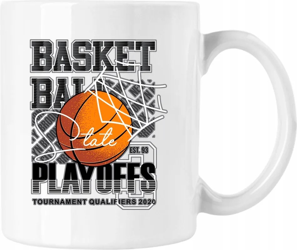 Kosárlabda bögre Divatos Fehér 330ml