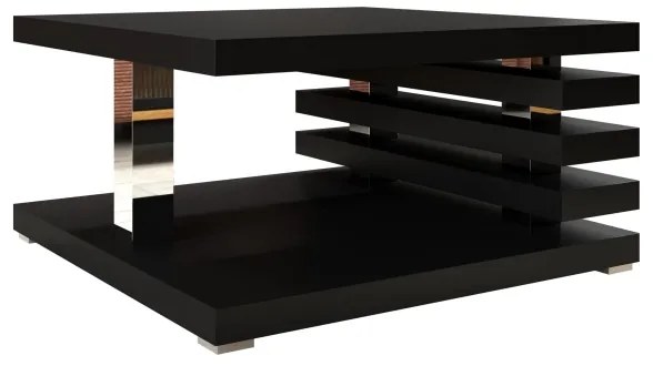 Kávésasztal KYOTO 31x60 cm matt fekete