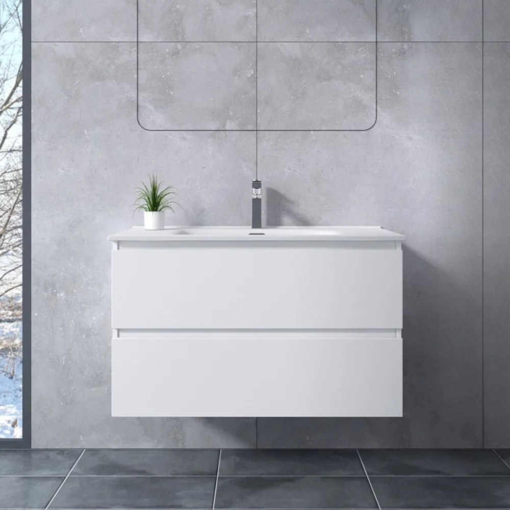 Catania || White fürdőszoba szekrény mosdóval 70cm