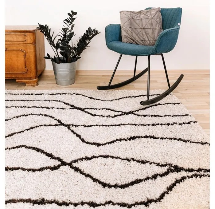 Fehér-fekete szőnyeg 120x180 cm Routa – Universal