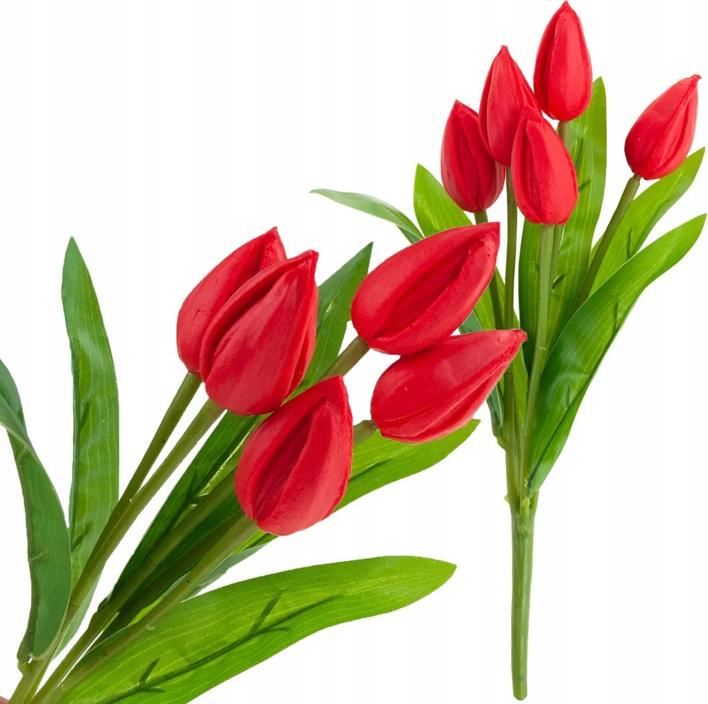 Tulipán csokor tulipán Művirágok élő húsvét gumírozott 5db