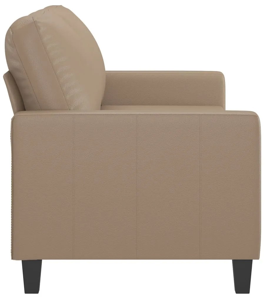 2 személyes cappuccino színű műbőr kanapé 140 cm