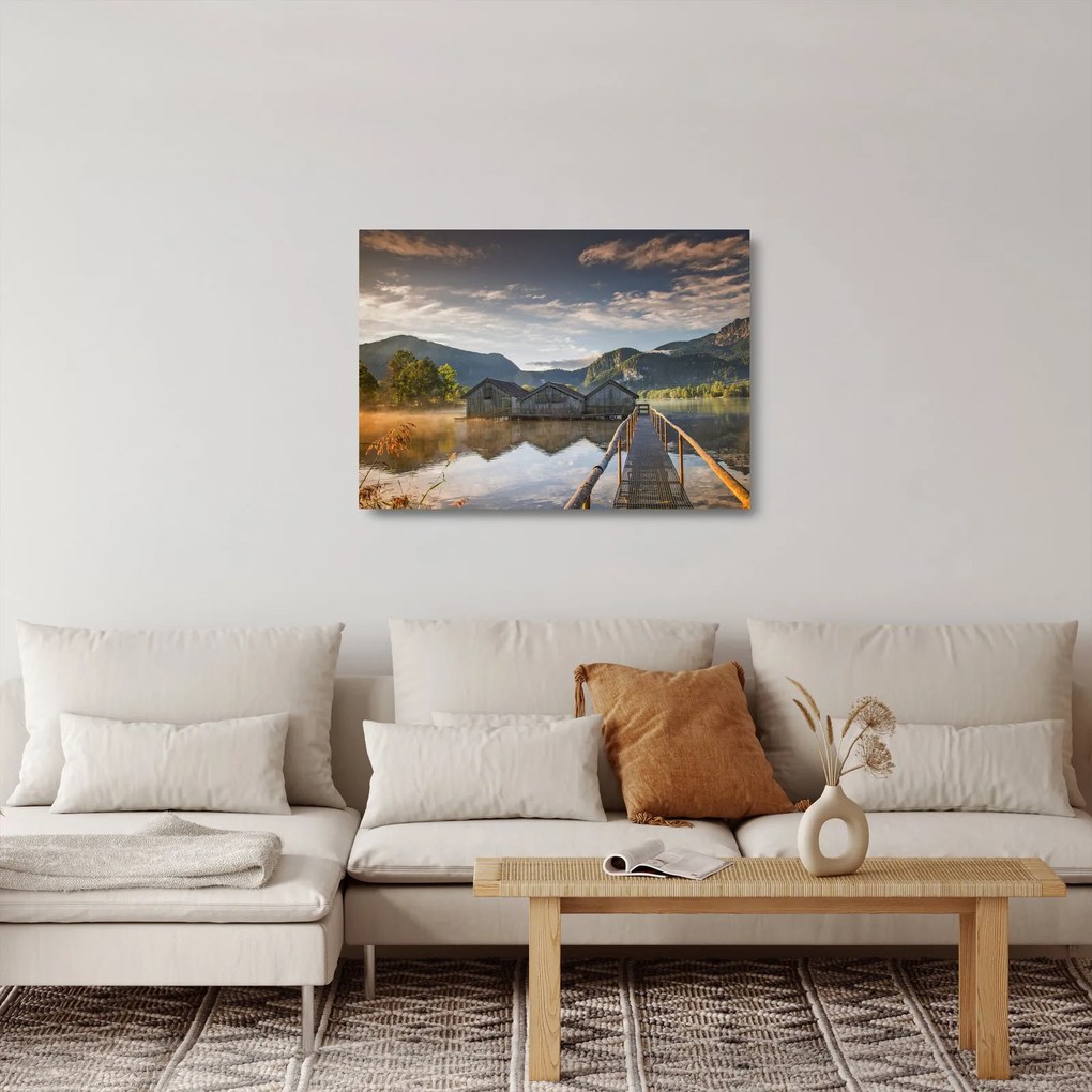 Tó képe (üvegen) (70x50 cm)