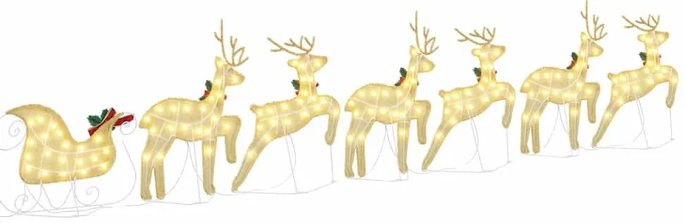 LED rénszarvasok 7 pcs Arany szövet