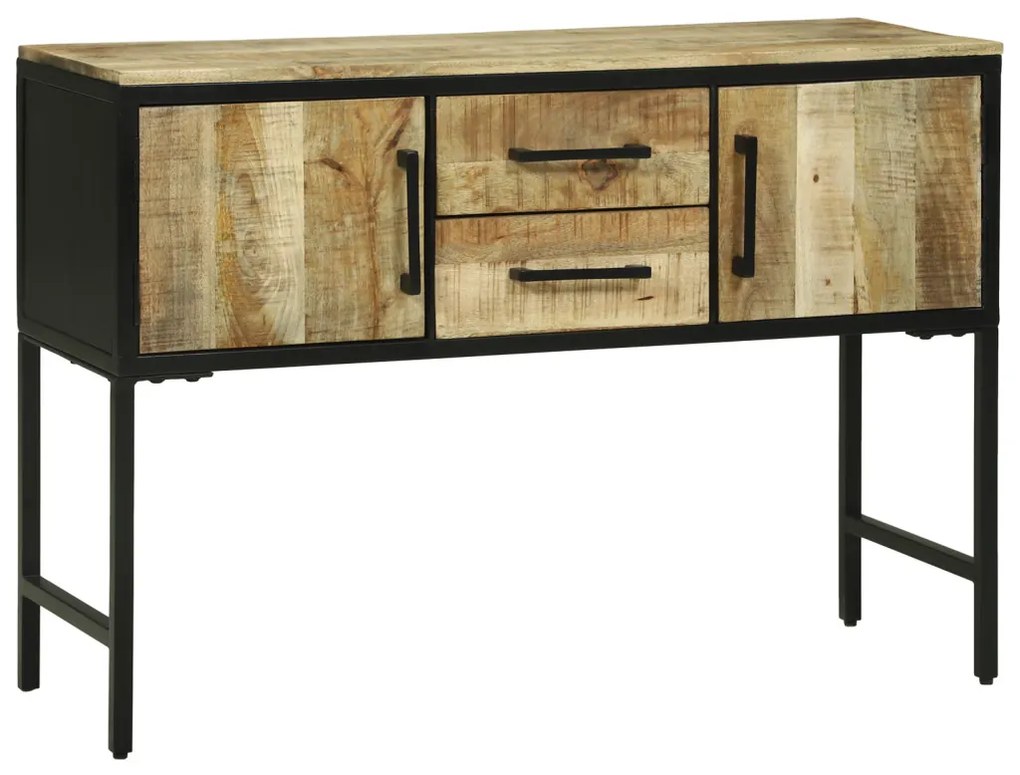Oldalszekrény 100x35x70 cm Tömör fa Durva mangó