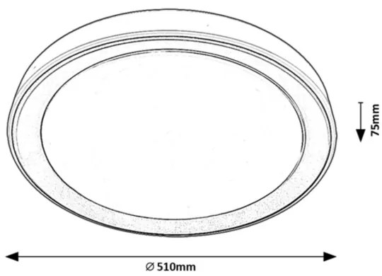 Rabalux 3510-LED RGB dimmelhető mennyezeti lámpa EVEREST LED/40W/230V Wi-Fi + távirányító