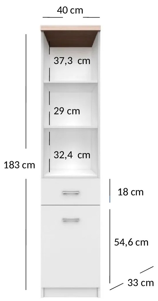 Regál Tianna (fehér). Akció -17%. 1053334