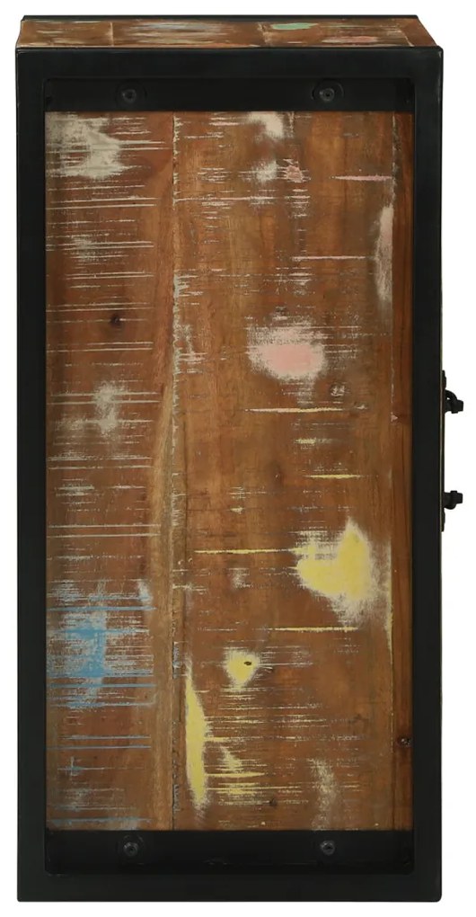 Fürdőszoba Fali Szekrény Többszínű 40x30x60 cm Tömör Fa Újrahasznosított