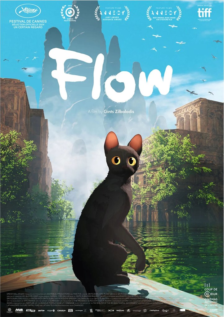 Flow Straume poszter 2024 Gints Zilbalodis