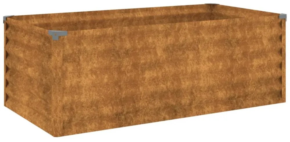 corten acél kerti magaságyás 100 x 50 x 36 cm