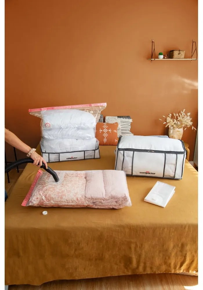 Vákuumos-megerősített textil ruhatároló doboz 42x25x25 cm Life – Compactor