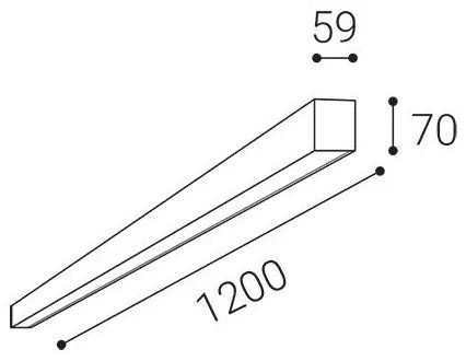 LED2 - LED mennyezeti lámpatest NOLI LED/40W/230V 3000/3500/4000K 120 cm fekete