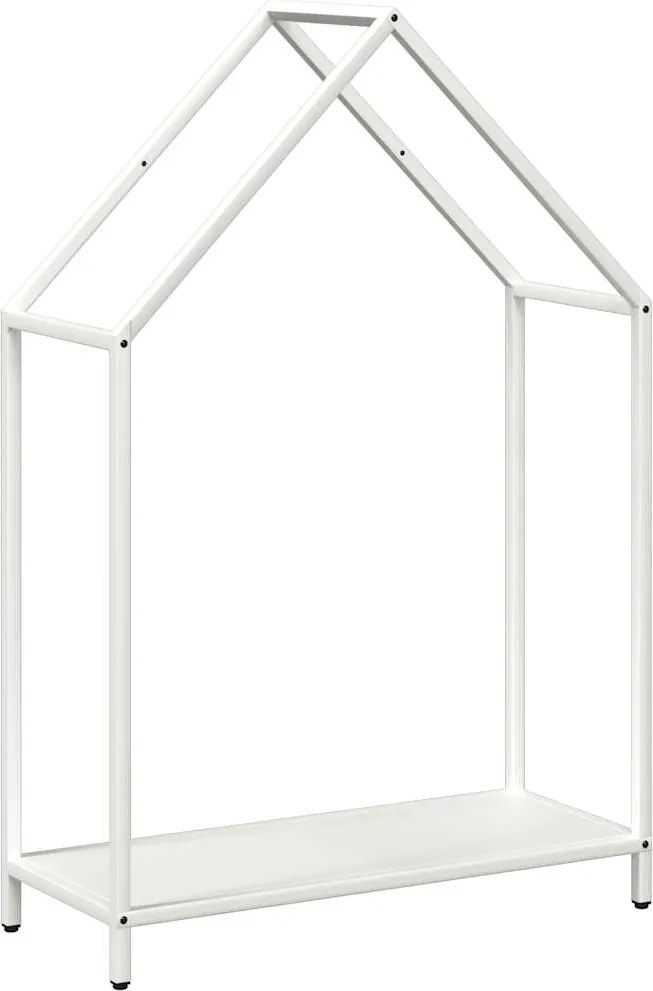 vidaXL fehér hidegen hengerelt acél tűzifatároló 60x25x90 cm