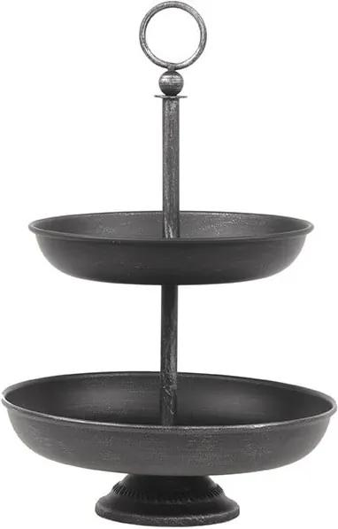 Fekete fém emeletes süteménytartó - LABEL51